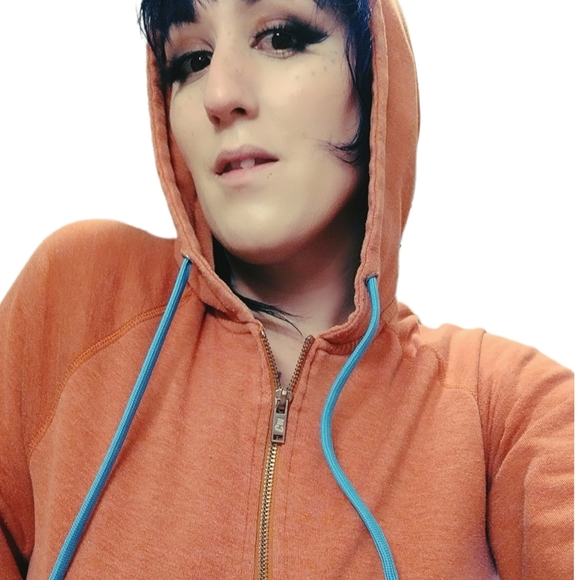 Cheap Monday | Leon Zip Hoodie in Faded Orange Grunge | Men's Small - Picture 2 of 5